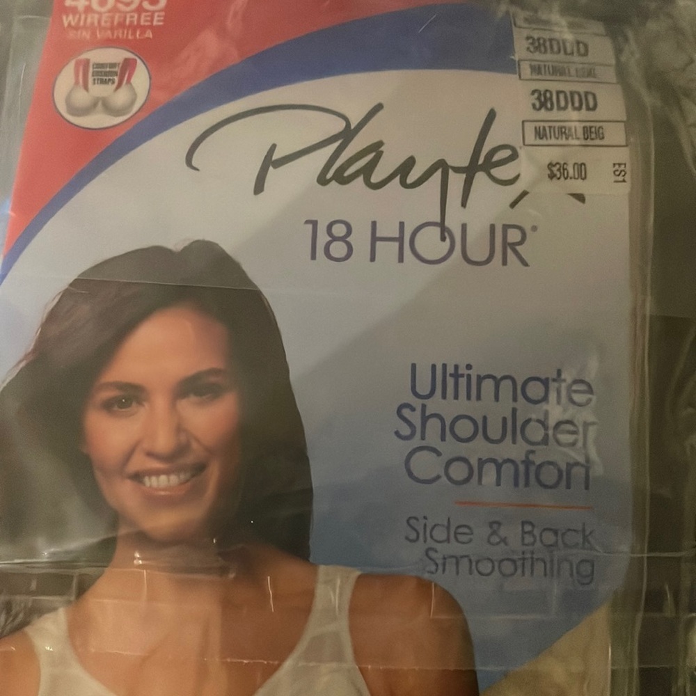 4693 PLAYTEX 18 HOUR SHOULDER COMFORT SIDE AND BACK SMOOTHING WIRE FREE BRA